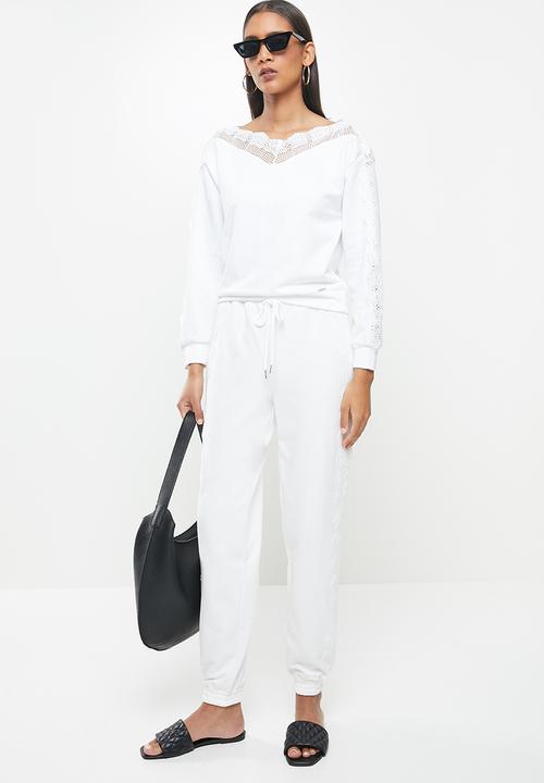 SISSY BOY - All good fleece jogger - white