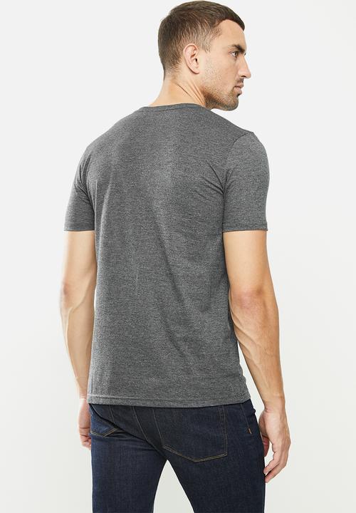 Original Penguin - Logo stamp t - charcoal