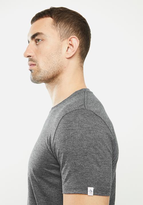 Original Penguin - Logo stamp t - charcoal