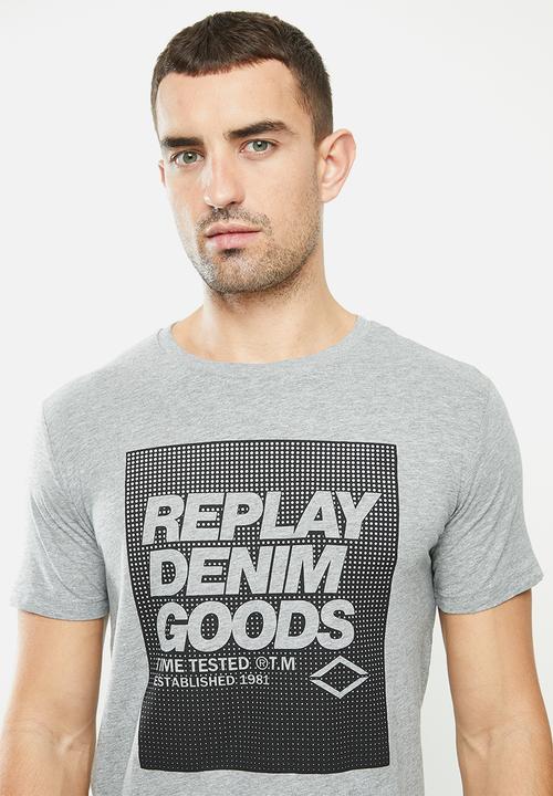 Replay - Replay denim goods tee - grey