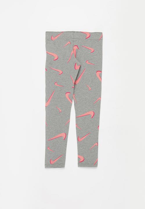 Nike - Nike favorites aop legging - grey & pink