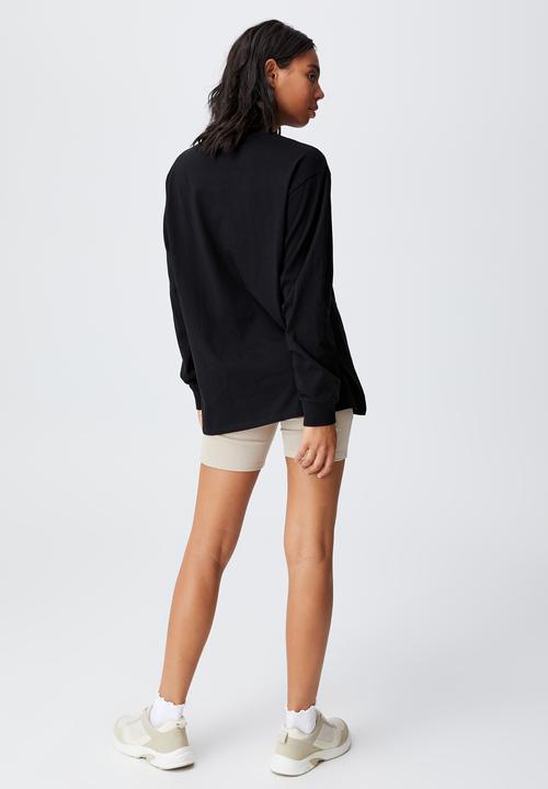 Cotton On - Basic oversized long sleeve top - black