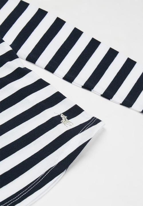 POLO - Ashley printed striped tee - navy & white