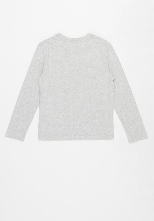 POLO - Mason printed long sleeve tee - grey