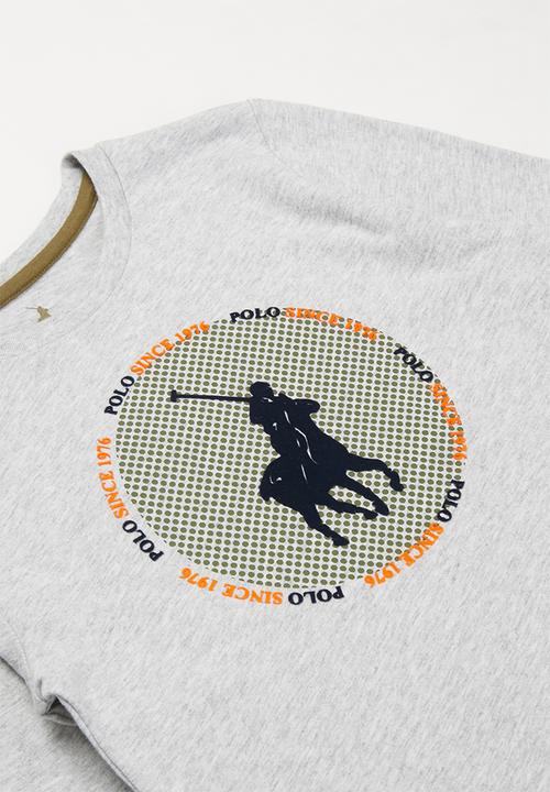 POLO - Mason printed long sleeve tee - grey