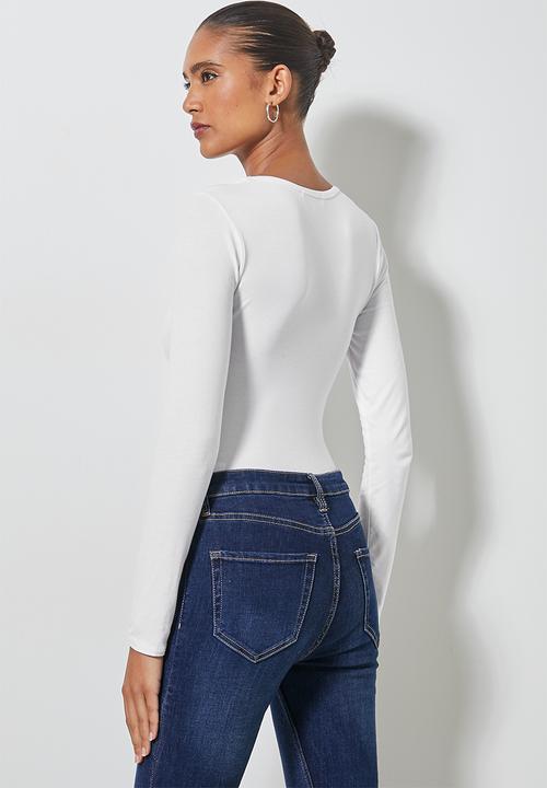 Superbalist - 2-pack low scoopneck bodysuit  - black & white
