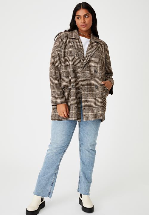 Cotton On - Curve fern blazer - heritage brown