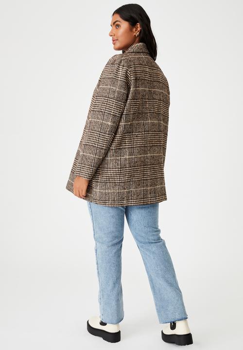 Cotton On - Curve fern blazer - heritage brown