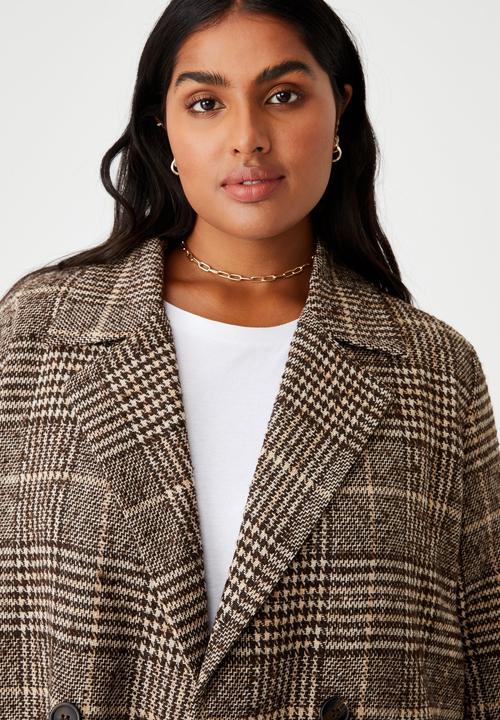 Cotton On - Curve fern blazer - heritage brown