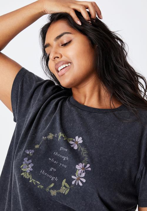 Cotton On - Curve graphic tee - black