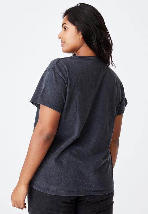 Cotton On - Curve graphic tee - black