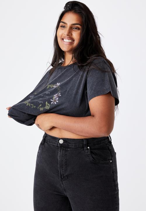 Cotton On - Curve graphic tee - black