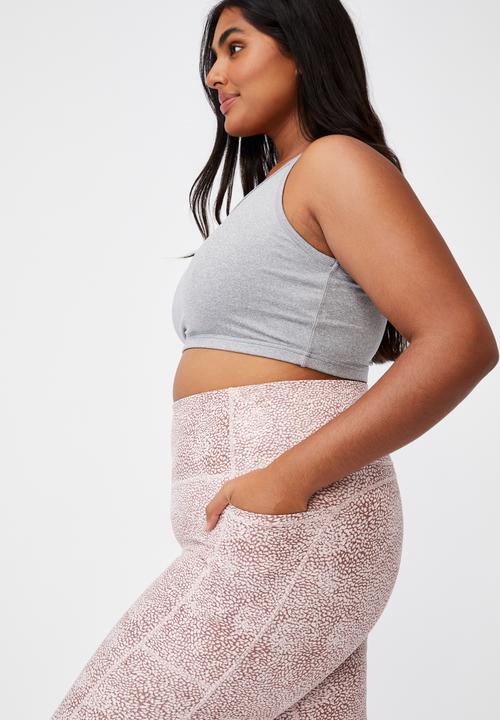 Cotton On - Curve lifestyle pocket 7/8 tight - micro texture dusty rose