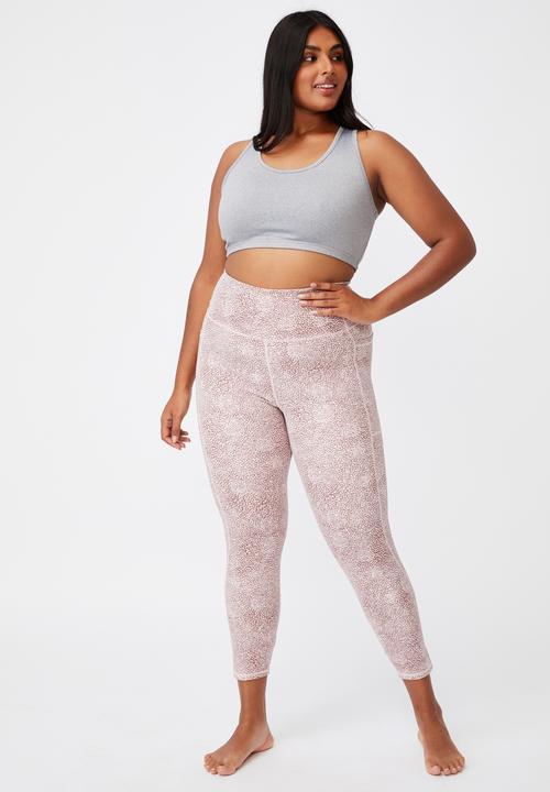 Cotton On - Curve lifestyle pocket 7/8 tight - micro texture dusty rose