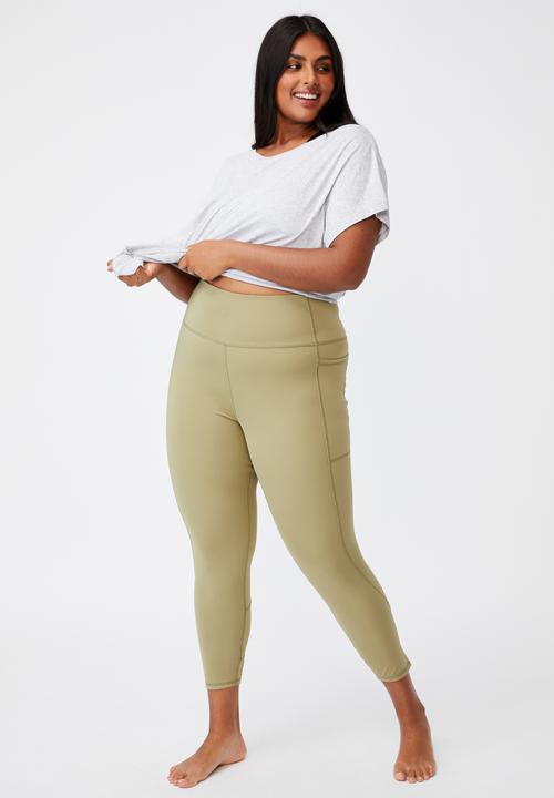 Cotton On - Curve lifestyle pocket 7/8 tight - oregano laser