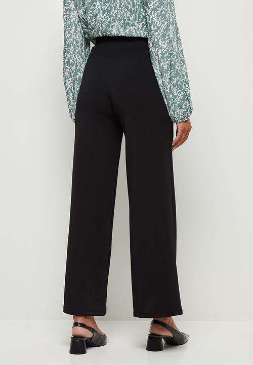 edit - Knit bootleg trousers - black