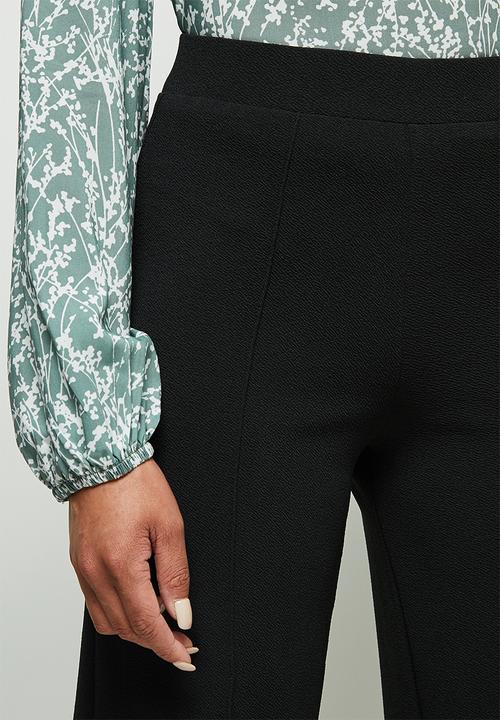 edit - Knit bootleg trousers - black