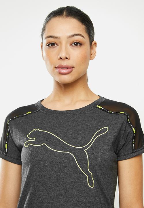 PUMA - Train logo boyfriend tee - dark grey 