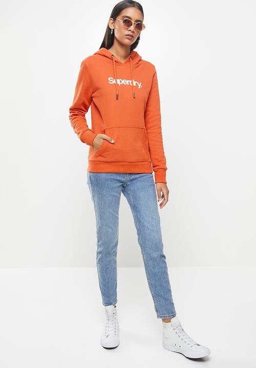 Superdry. - Cl patina hoodie - orange 