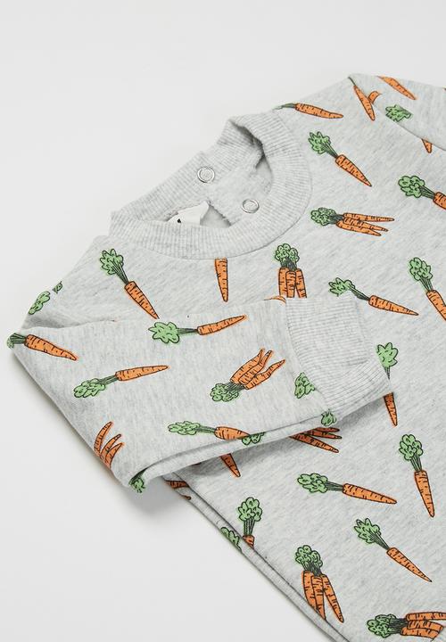 Cotton On - Bobbi & peta tracksuit - cloud marle/crazy carrots