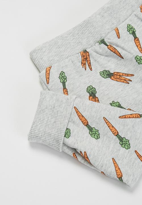 Cotton On - Bobbi & peta tracksuit - cloud marle/crazy carrots