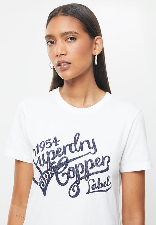 Superdry. - Copper label tee - white 
