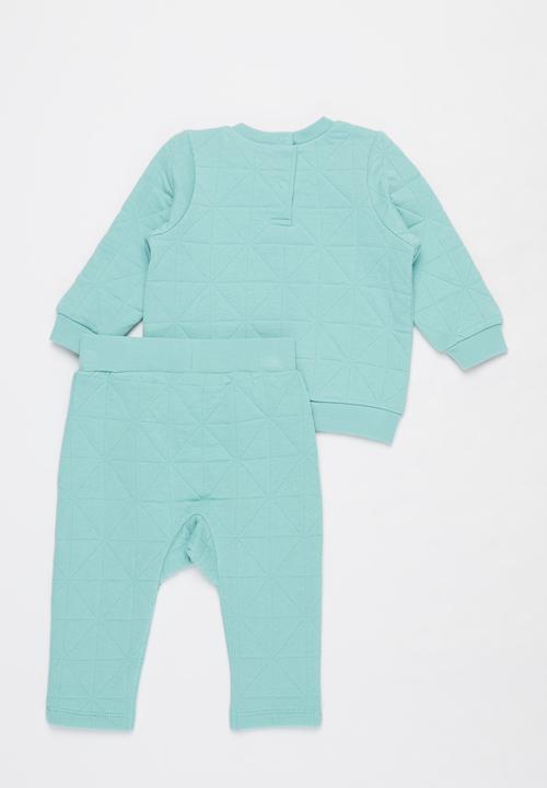 Cotton On - Greer & emerson quilted tracksuit - blue ice