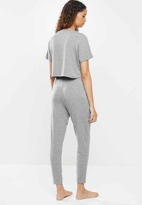 Blake - Short sleeve sleep set - grey 