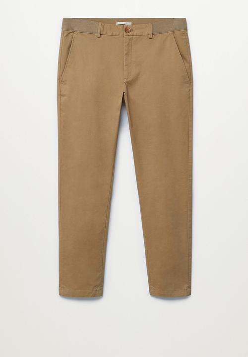 MANGO - Trousers prato - beige