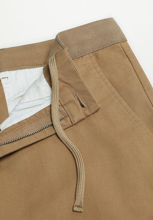MANGO - Trousers prato - beige
