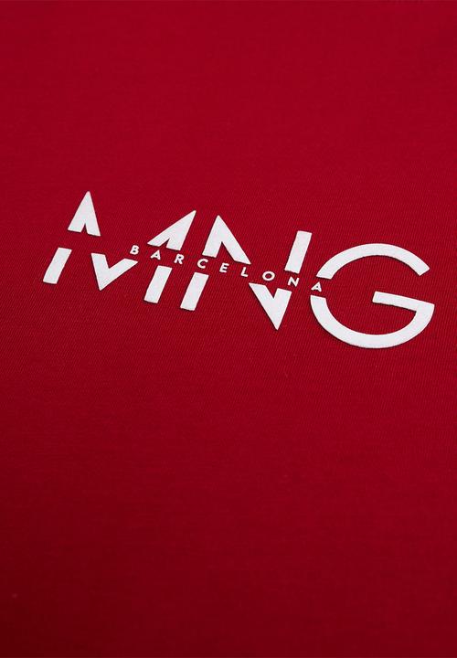MANGO - T-shirt logohe - red
