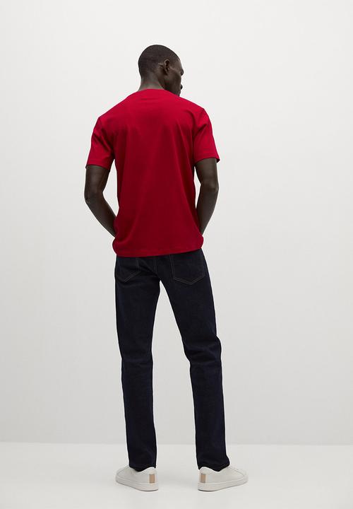 MANGO - T-shirt logohe - red