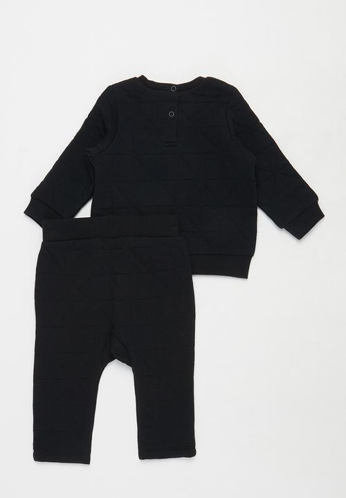 Cotton On - Greer & emerson quilted tracksuit - black