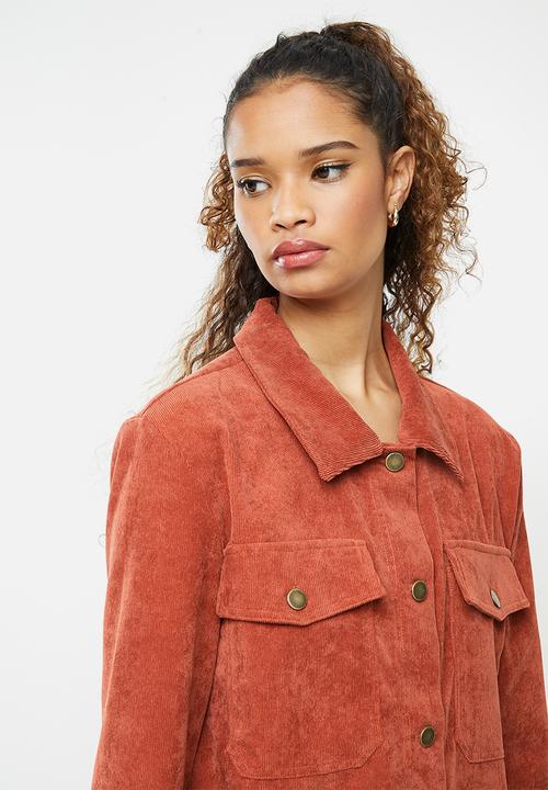 Blake - Over shirt with patch pockets - rust