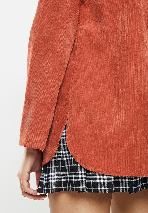 Blake - Over shirt with patch pockets - rust