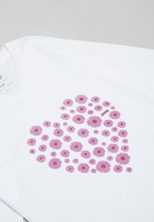 JEEP - Girls short sleeve graphic tee - white