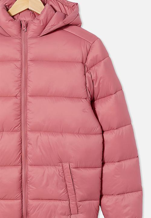 Free by Cotton On - Charlie puffer - very berry
