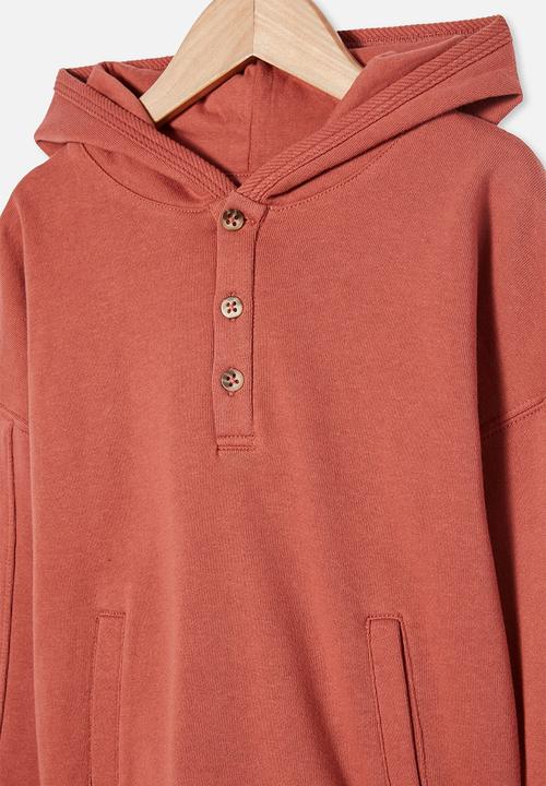Cotton On - Henley hoodie - chutney
