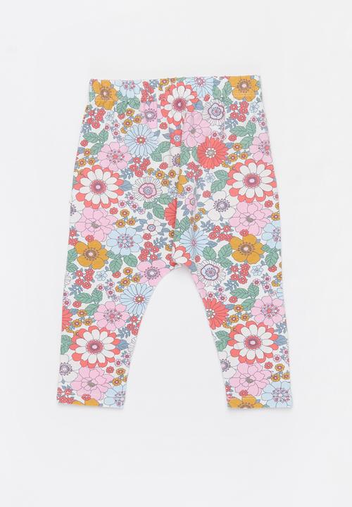 Cotton On - The legging - vanilla/cali pink retro floral
