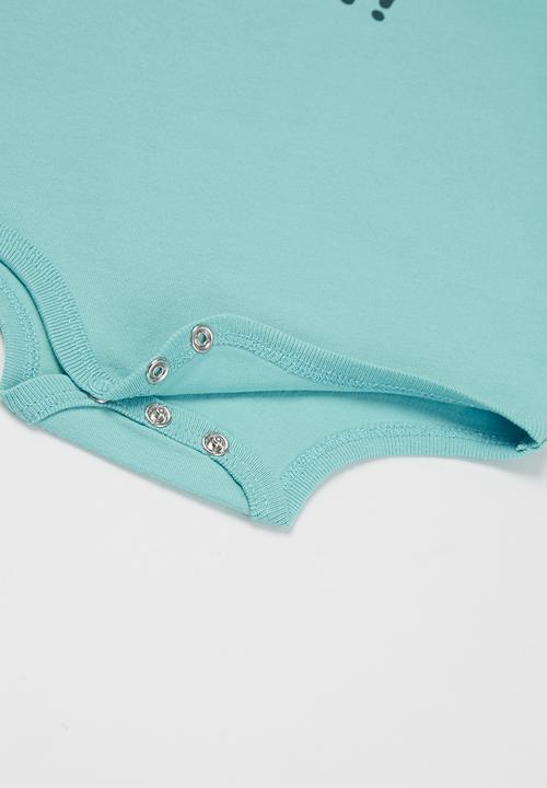 Cotton On - The long sleeve bubbysuit - blue ice