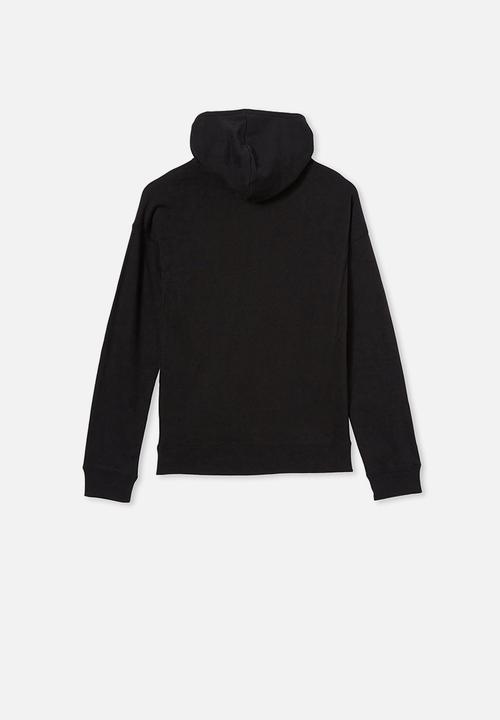 Free by Cotton On - Henley free hoodie - true black