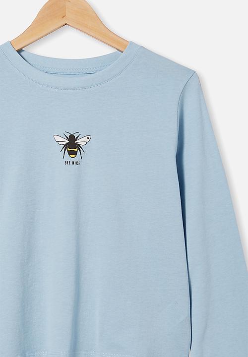 Free by Cotton On - Girls classic long sleeve tee - blue
