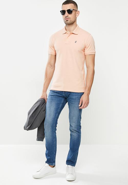 POLO - Carter custom fit short sleeve golfer - light pink