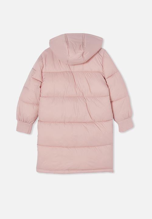 Cotton On - Finley longline puffer jacket - pink