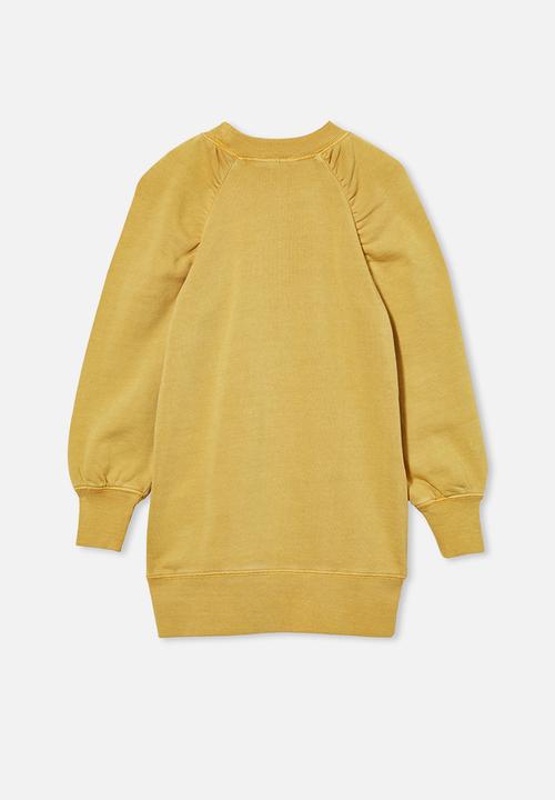 Cotton On - Molly long sleeve dress - honey gold