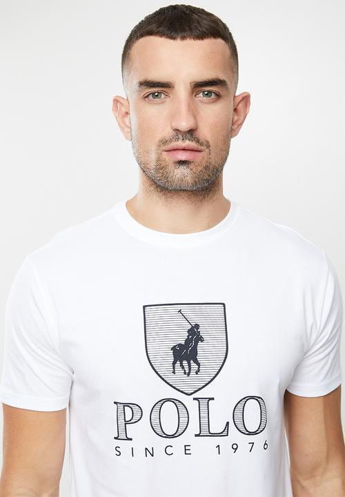 POLO - Cory crest crew neck short sleeve tee - white