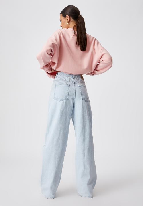 Factorie - High rise baggy jean - sea blue
