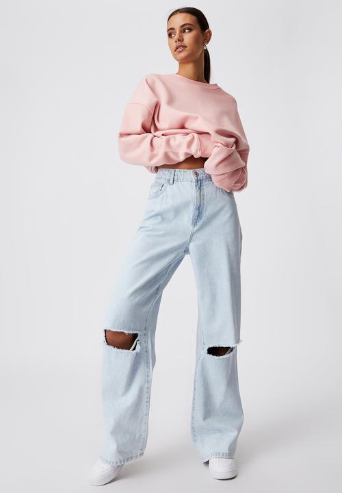 Factorie - High rise baggy jean - sea blue