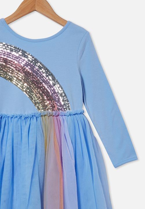 Cotton On - Iris long sleeve dress - blue