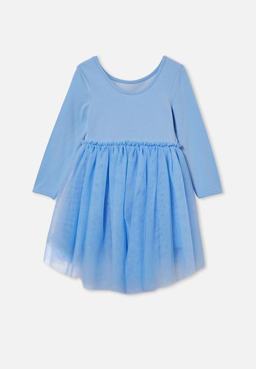 Cotton On - Iris long sleeve dress - blue